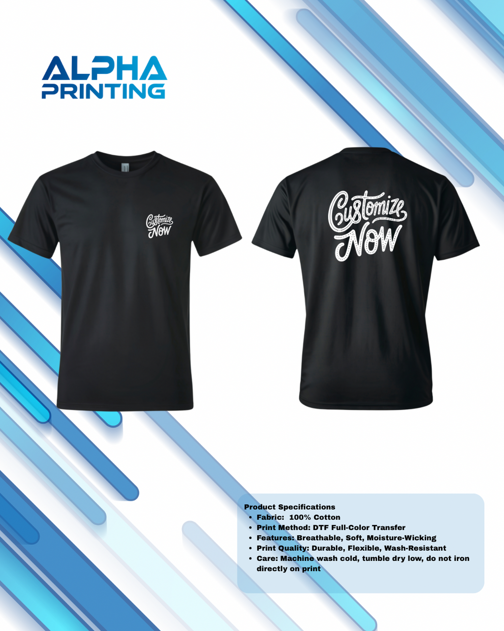 T- Shirt Cotton Full Print (Front/Back)