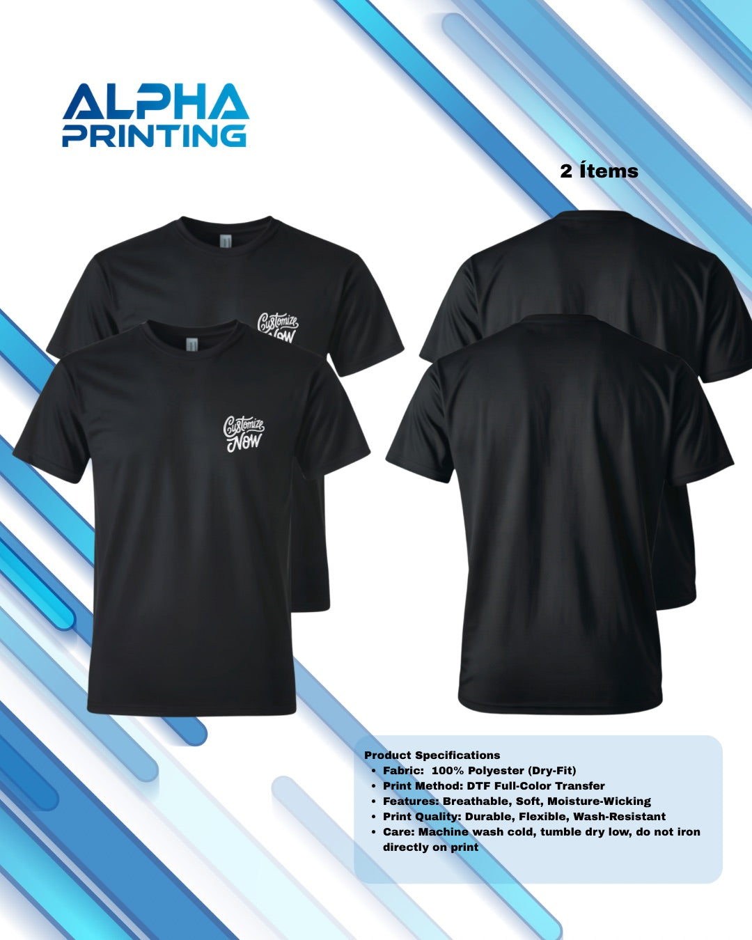 Set T-Shirts DryFit Front Print