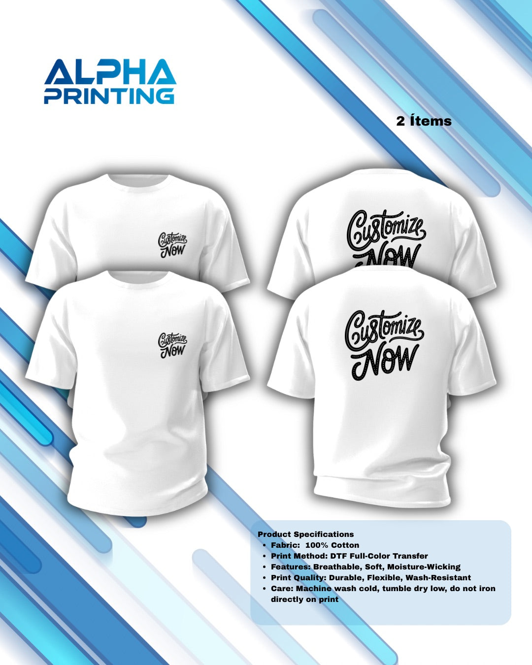 Set T-Shirts  Full Print (Front/Back)
